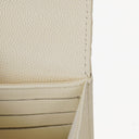 Chanel Quillted Caviar White Leather Flap Wallet