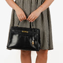 Hermes Vintage Kelly 32 Retourne In Black Box Calf With Gold Hardware