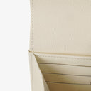 Chanel Quillted Caviar White Leather Flap Wallet