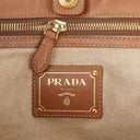 Prada Brown Leather Convertible Tote Bag