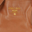 Prada Brown Leather Convertible Tote Bag