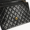 Chanel Medium Classic Single Flap Bag Black Quilted Lambskin With 24K Gold-Plated Hardware