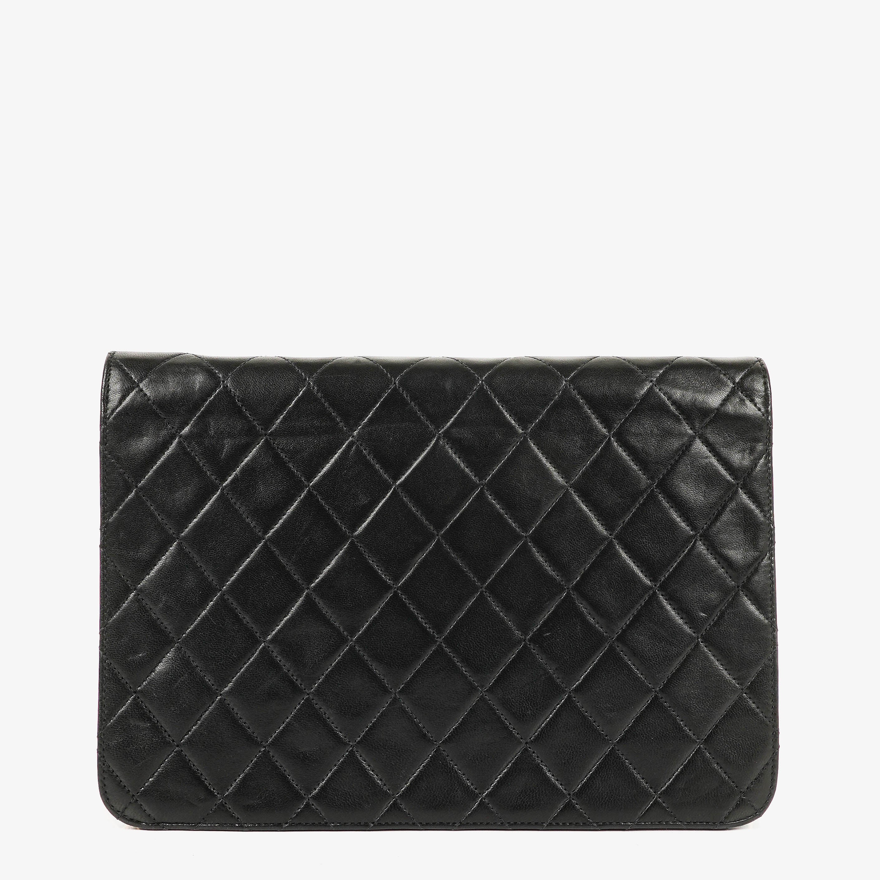 Chanel Medium Classic Single Flap Bag Black Quilted Lambskin With 24K Gold-Plated Hardware