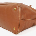 Prada Brown Leather Convertible Tote Bag