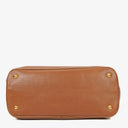 Prada Brown Leather Convertible Tote Bag