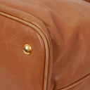 Prada Brown Leather Convertible Tote Bag