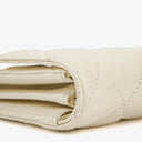 Chanel Quillted Caviar White Leather Flap Wallet