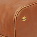 Prada Brown Leather Convertible Tote Bag