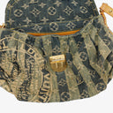 Louis Vuitton Limited Edition Blue Denim Mini Pleaty Raye Monogram Bag