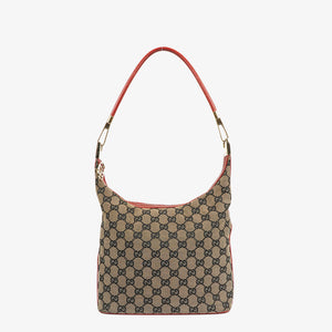Gucci GG Red/Beige Shoulder Hobo Bag