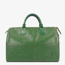 Louis Vuitton Speedy 30 Green EPI Leather Handbag