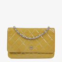 Chanel Wallet On Chain Bag Patent Leather Silver-Tone Hardware