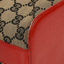 Gucci GG Red/Beige Shoulder Hobo Bag