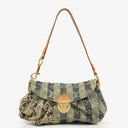 Louis Vuitton Limited Edition Blue Denim Mini Pleaty Raye Monogram Bag