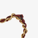 Chanel Double Stitch Red Square Lambskin Flap Bag