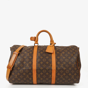 Louis Vuitton Keepall 50 Bandoulière Monogram Canvas Travel Bag
