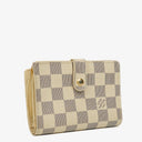Louis Vuitton Port Feuille Vienoise Damier Azur Canvas French Purse Wallet
