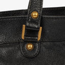 Gucci Studded GG Logo Black Leather Tote Bag