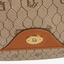Christian Dior Beige Honeycomb Canvas Shoulder Bag