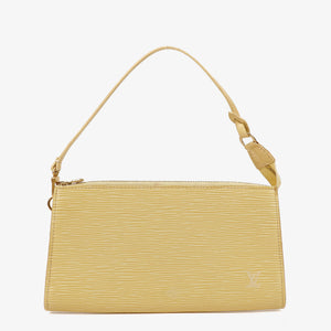 Louis Vuitton Pochette Accessoires Vanilla EPI Leather Clutch Handbag