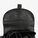 Gucci Vintage Black Leather Bamboo Backpack