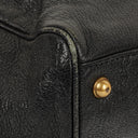 Gucci Studded GG Logo Black Leather Tote Bag