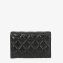 Chanel Card Holder Wallet So Black Lambskin Quilted Flap
