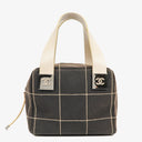 Chanel Boston bag in chocolate-stitched canvas, brown