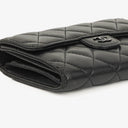 Chanel Card Holder Wallet So Black Lambskin Quilted Flap