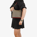 Gucci GG Red/Beige Shoulder Hobo Bag