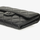 Chanel Card Holder Wallet So Black Lambskin Quilted Flap