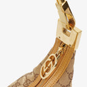 Gucci GG Canvas And Leather Shoulder Hobo Bag