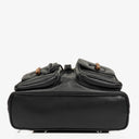 Gucci Vintage Black Leather Bamboo Backpack