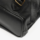 Gucci Vintage Black Leather Bamboo Backpack