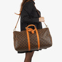 Louis Vuitton Keepall 50 Bandoulière Monogram Canvas Travel Bag