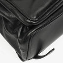 Gucci Vintage Black Leather Bamboo Backpack