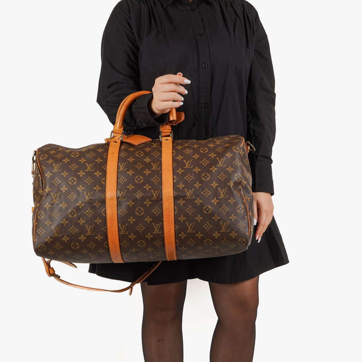 Louis Vuitton Keepall 50 Bandoulière Monogram Canvas Travel Bag