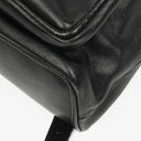 Gucci Vintage Black Leather Bamboo Backpack