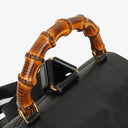 Gucci Vintage Black Leather Bamboo Backpack
