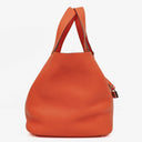 Hermès Picotin 26 GM Orange Clemence Leather Lock MM Bucket Bag