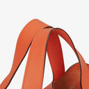 Hermès Picotin 26 GM Orange Clemence Leather Lock MM Bucket Bag