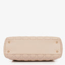 Christian Dior Pale Pink Shopping Tote Cannage Quilted Leather Bag
