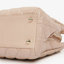 Christian Dior Pale Pink Shopping Tote Cannage Quilted Leather Bag