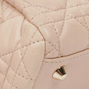 Christian Dior Pale Pink Shopping Tote Cannage Quilted Leather Bag
