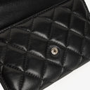Chanel Card Holder Wallet So Black Lambskin Quilted Flap