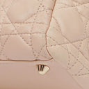 Christian Dior Pale Pink Shopping Tote Cannage Quilted Leather Bag