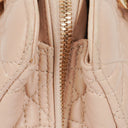 Christian Dior Pale Pink Shopping Tote Cannage Quilted Leather Bag