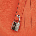 Hermès Picotin 26 GM Orange Clemence Leather Lock MM Bucket Bag