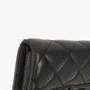 Chanel Card Holder Wallet So Black Lambskin Quilted Flap