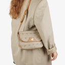 Christian Dior Beige Honeycomb Canvas Shoulder Bag